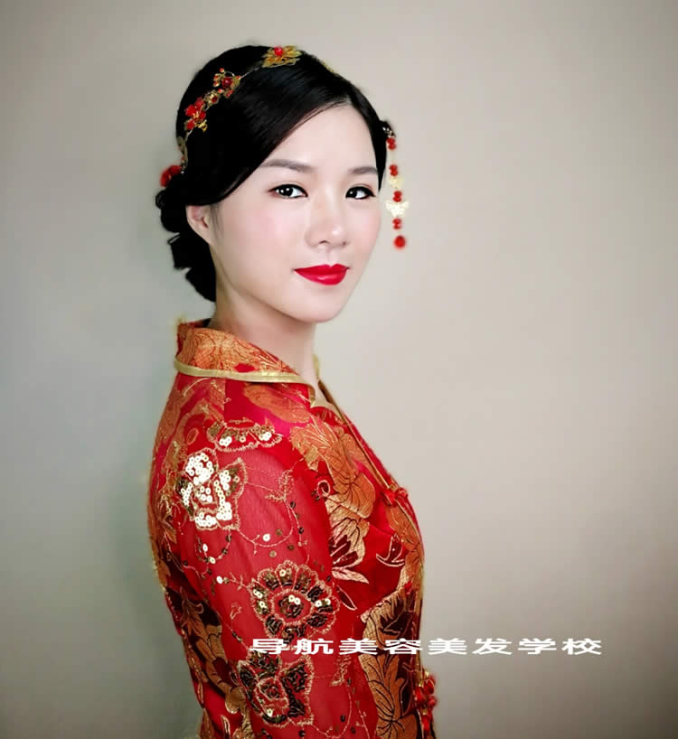 中式新娘妆图片